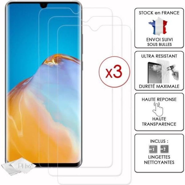 Pack 3 skärmskydd för Realme 7i Helio G85 i ultrabeständigt härdat glas (maximal hårdhet) Vit