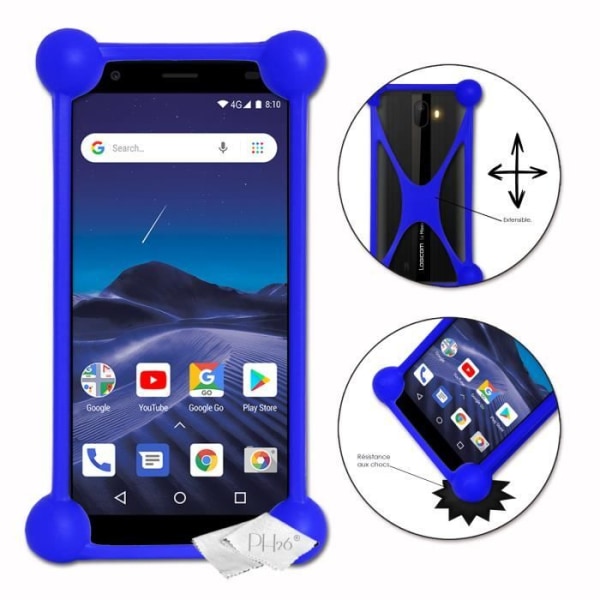 Coque bumper - Logicom - Le Moov 2 - Stöttålig - Ultrarobust - Ergonomisk Blå