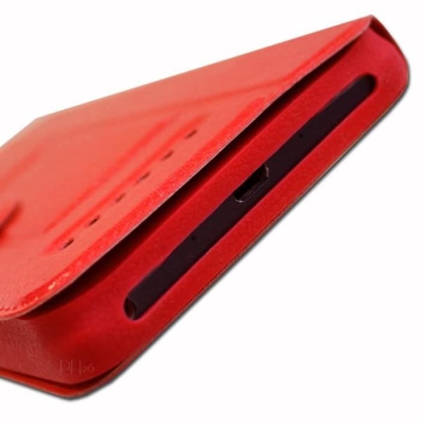 Cover til Samsung Galaxy A10s - Super Pack - Ekstra Slim - Øko-læder - 2 Beskyttelsesglas - Rød RÖD