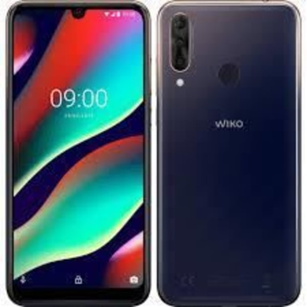 Cover til Wiko View 3 Pro - Wiko - Ekstra Tynd - Øko Læder - Magnetisk Lukning - Blå Blå