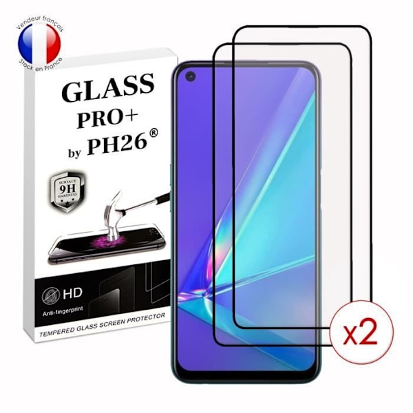 Paket med 2 HELA skyddsfilmer för Oppo A72 i ultrabeständigt härdat glas (maximal hårdhet) Vit