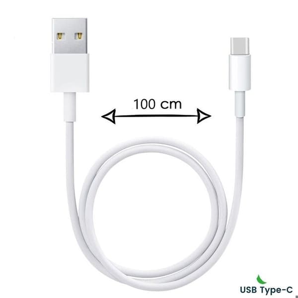 USB Type C - PH26 - Doogee V Max Pro - Lataus/Synkronointi - 1 metri - Valkoinen
