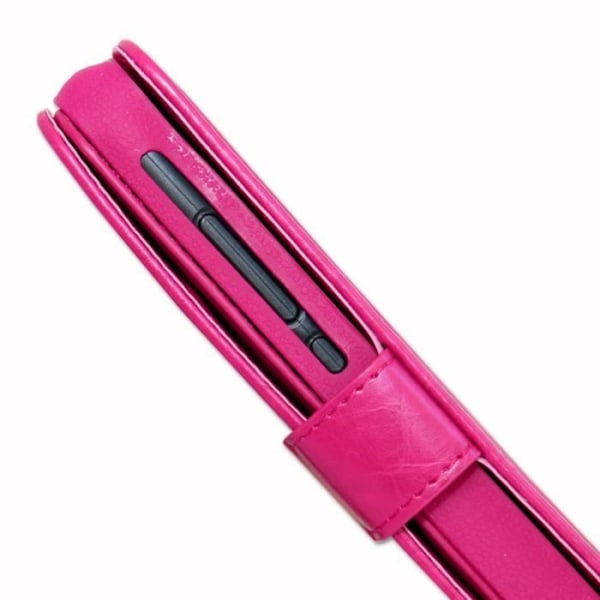 Etui til Alcatel 1V 2020 øko-læder pung format - dobbelt indvendig klap kortholder magnetisk lukning - FUSHIA