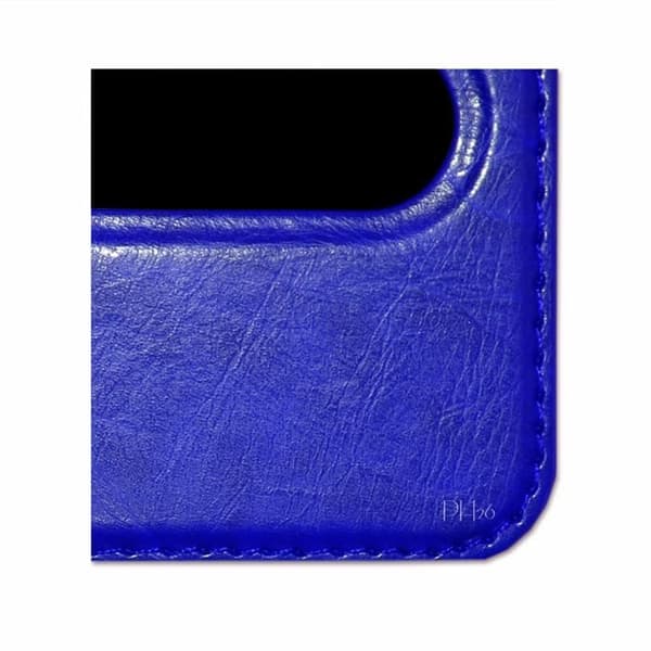 Coque til Wiko Y61 - BLÅ - Øko Læder - Magnetisk Lukning - Ekstra Slim - Holdbart Beskyttelse Blå