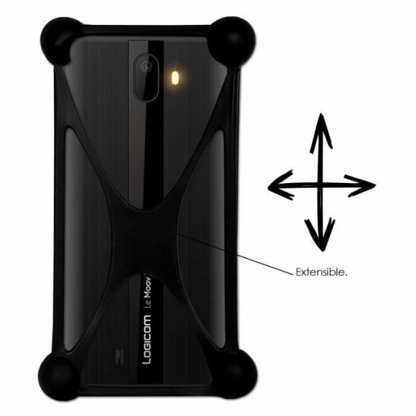 Coque bumper - Logicom - Le Moov 2 - Stødabsorberende - Silikone - Ultra robust Svart