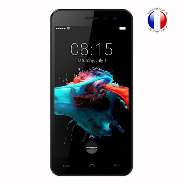 Super Pack Stötsäker flerfärgad stötfångarfodral för Homtom HT16S med 1 MAXIMAL hårdhet skyddande härdat glas