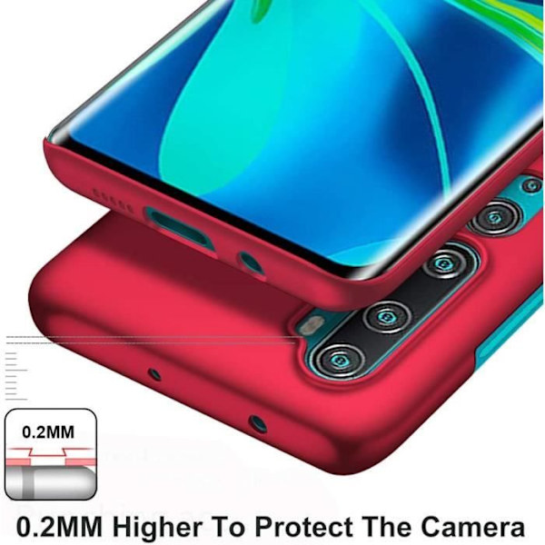 Xiaomi Mi Note 10 -kotelo - Xiaomi Mi Note 10 Pro, punainen erittäin ohut suojakotelo Kovakantinen kotelon suoja Xiaomi Mi:lle