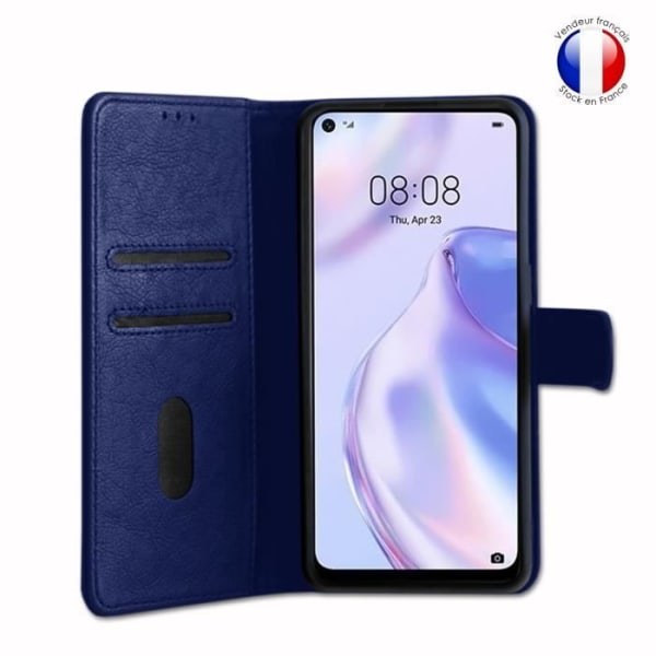 Plånboksfodral - Huawei - P40 Lite 5G - Läder - Magnetisk - Videostöd Blå
