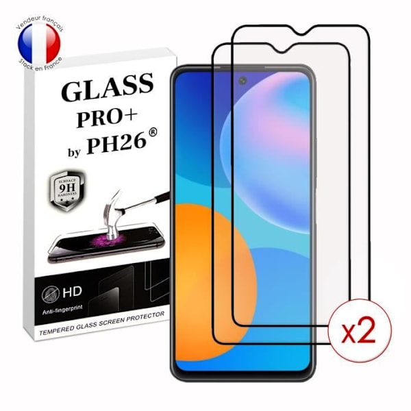 Pack 2 HELA skyddsfilmer för Huawei Psmart 2021 i ultrabeständigt härdat glas (Maximal hårdhet) Vit