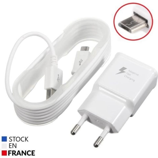 Opladerpakke + kabel til Asus ZenFone 4 Max S430 Hurtigoplader Ultra-kraftig og hurtig NY GENERATION 3A med Micro USB-KABEL