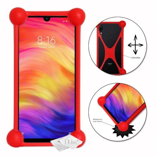 Coque bumper - Xiaomi - Redmi Note 7 - Punainen - Ultrakestävä - Taipuisat Röd