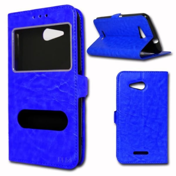 Etui Housse Coque Folio - PH26® - LG K4 - Syntetiskt läder - Magnetisk - Mjuk Blå