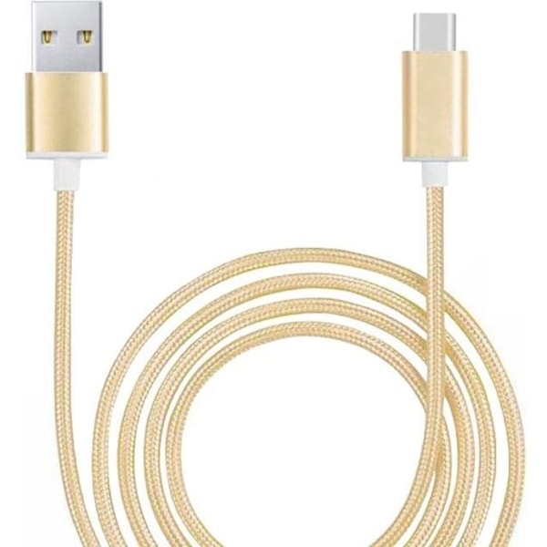 Typ C-kabel för Samsung Galaxy A52 5G Flätad Nylon 1,3 Meter Snabbsynk-laddning-dataöverföring - GULD GULD Gul