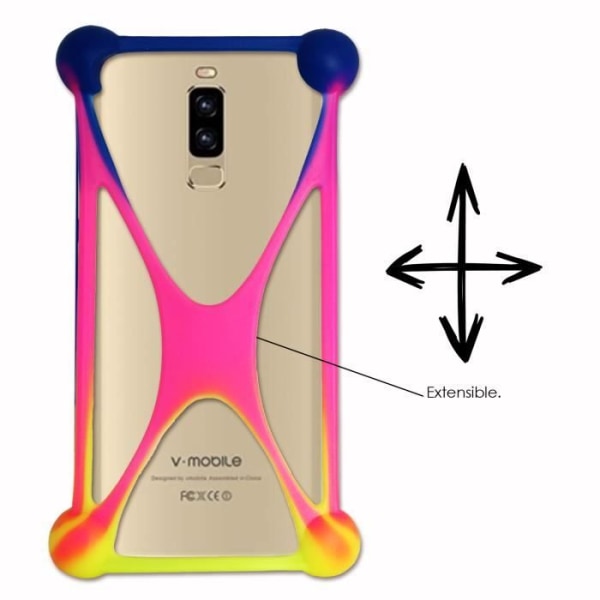 Coque bumper - V-Mobile - S9 (2019) - Stødabsorberende - Multifarvet - Silikone Flerfärgad