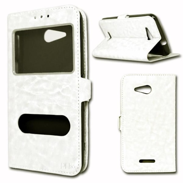 Etui Housse Coque Folio - PH26® - NOKIA N650 - Simili læder - Magnetisk - Blød Vit