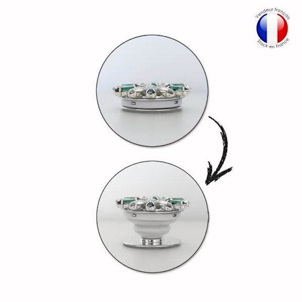Taitettava matkapuhelinteline Huawei nova 7 SE 5G Super Diamond Designille - Green & White Diamond Grön