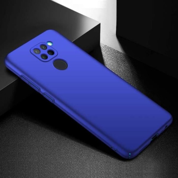 Xiaomi Redmi Note 9 etui + hærdet glas skærmbeskytter, blå meget tyndt beskyttelsescover Hard Cover Cover Cover til