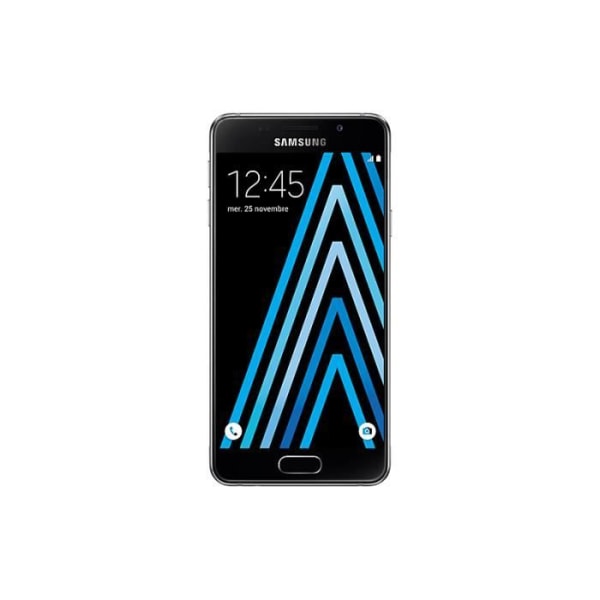 Samsung Galaxy A3 2016 Svart foliofodral med fönster i läderlook och synliga sömmar av PH26®