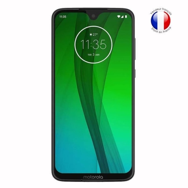 Super Pack til Motorola Moto G7 plus læder-stil bagkasse med anti-shock silikone gel konturer + 2 skærmbeskytter film