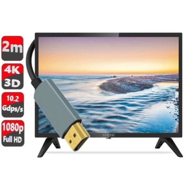 USB C till HDMI-kabel [4K-3D] för POCO C31 USB-C-HDMI 2.0-kabel Ultra HD 4k, Full HD-3d High Speed - 2M