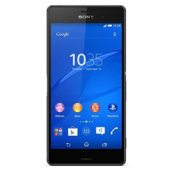 SONY XPERIA Z3 Dedicated Black Folio Case with Window Effect Leather and Visible Stitching by PH26®