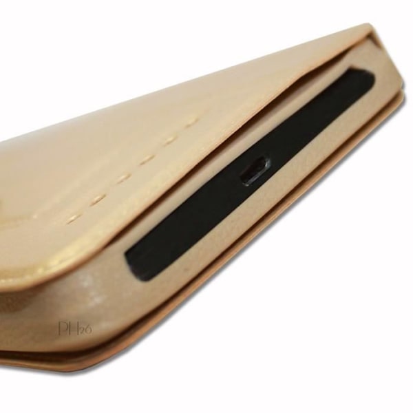 Etui Housse Folio - Cubot - A5 - Guld - Ekologiskt Läder - Extra Slim Guld guld