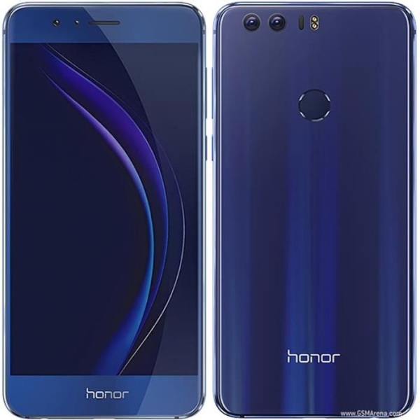 Housse Folio - PH26® - Honor 8 - Syntetiskt Läder Svart - Synliga Sömmar - Magnetisk Svart