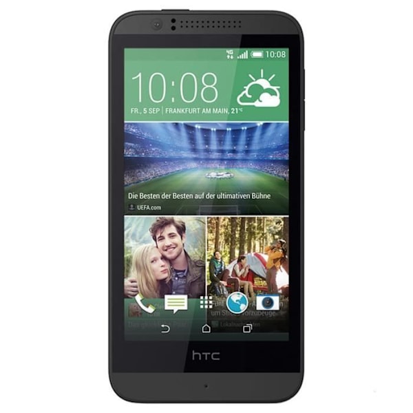 Folio Cover - PH26® - HTC Desire 510 - Imiteret læder - Sort - Magnetisk Svart