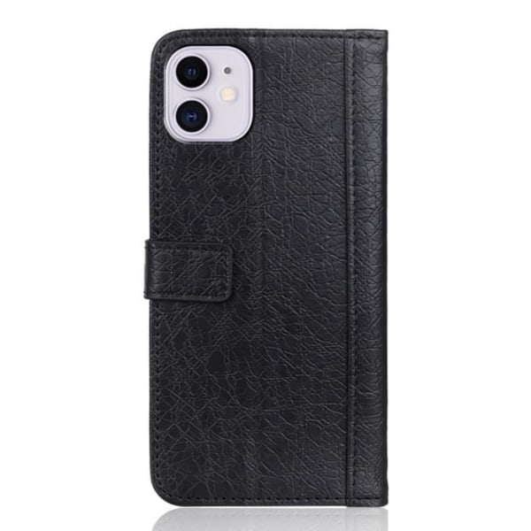 iPhone 12 etui - Premium - PU-læder - Magnetisk pung - 2 kortholdere - Justerbar støtte Svart