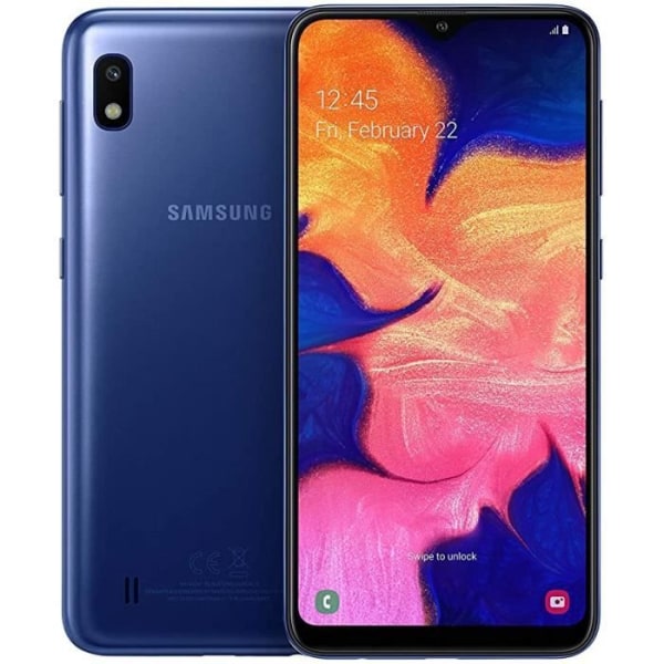 Coque Extra Slim - RÖD - Samsung Galaxy A10 - Syntetiskt läder - Mjuk - Magnetisk Röd