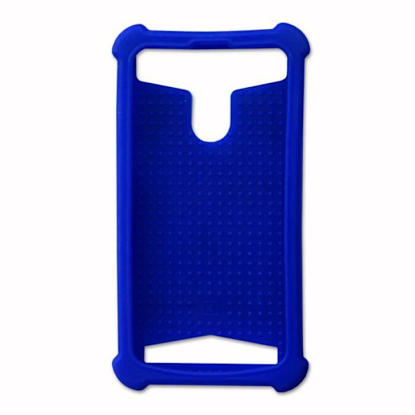 Bagcover - HTC - Wildfire E2 - Læderlook - Stødabsorberende - Trådløs opladning - Blå Blå