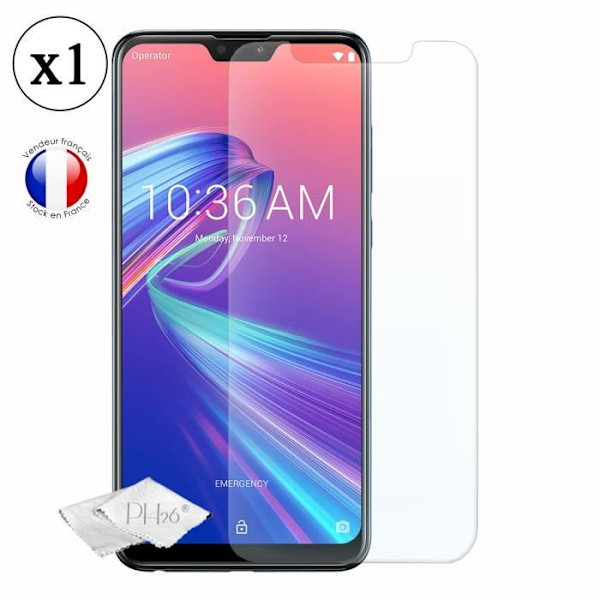 Super Pack for Asus Zenfone Max pro (M2) Nahkatyylinen takakotelo iskunkestävällä silikonigeelillä + 1 suojakalvo