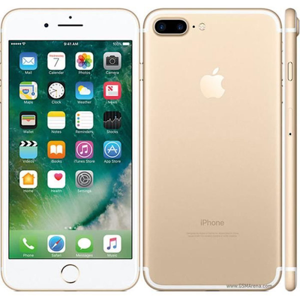 APPLE IPHONE 7+ Svart foliofodral med fönster i läderlook och synliga sömmar av PH26® KOMPATIBEL MED APPLE