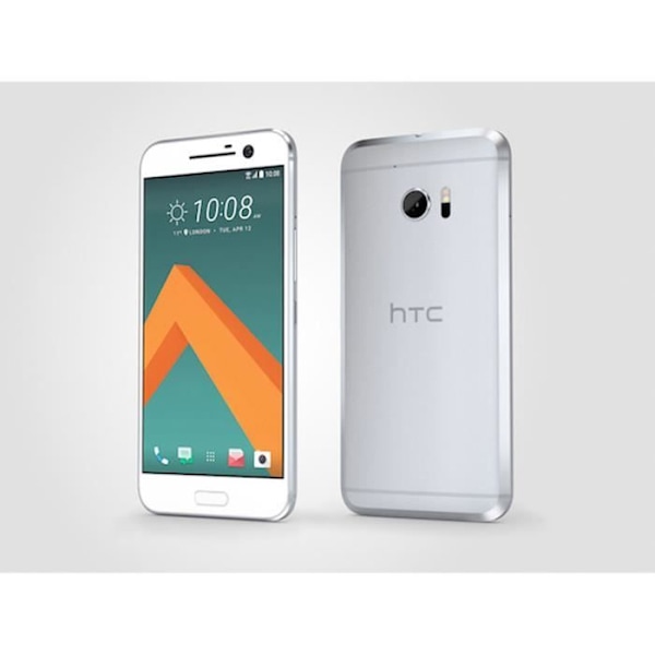 HTC 10 Dedikeret sort folio-hus med vinduer i læderlook med synlige stikninger by PH26® Svart