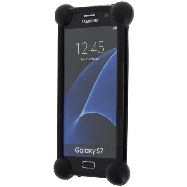 Samsung Galaxy Xcover 3 iskunkestävä puskurikuori laadukkaasta mustasta silikonista PH26®