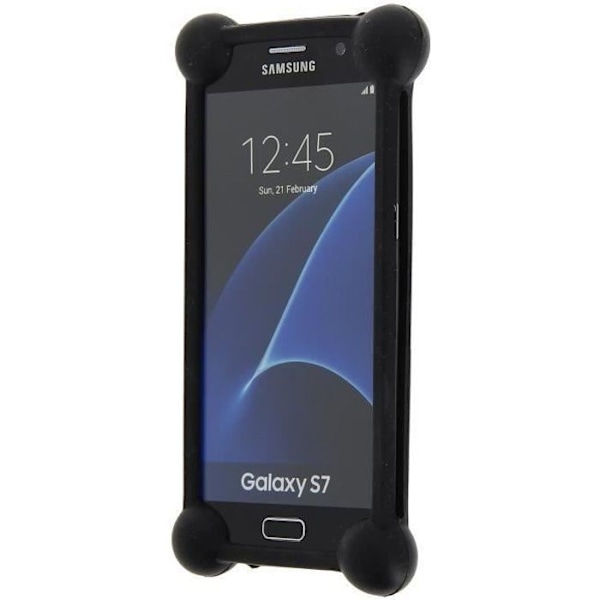 Samsung Galaxy Xcover 3 musta silikoninen törmäyksenkestävä bumpersuoja PH26®-merkillä