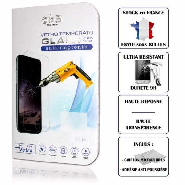 Härdat glas - PH26® - YEZZ ANDY 4,5E LTE - Hårdhet 9H - Repfri - Hög transparens