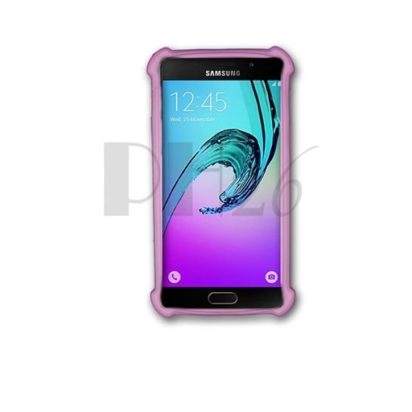 Wiko Tommy 2 Plus Nahkakuori vaaleanpunaisilla silikonigeelikehyksillä, iskuja vaimentava PH26®