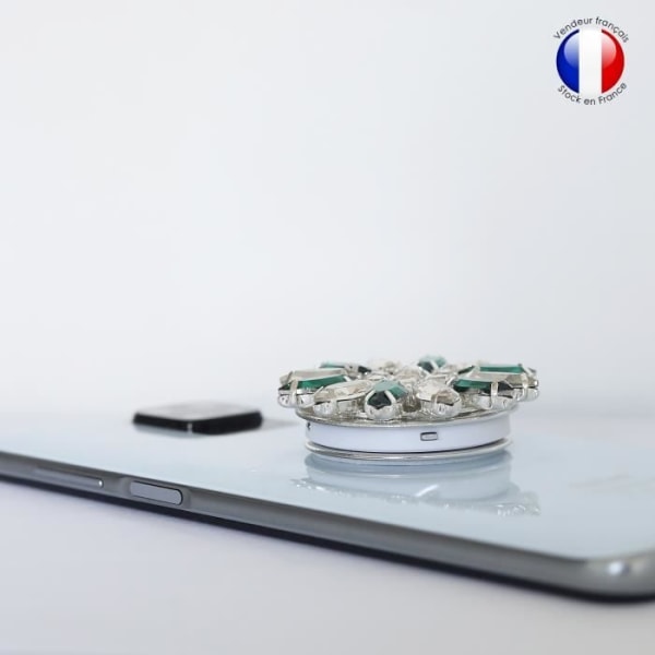 Foldbar Mobiltelefon Holder til Huawei Honor 30S Super Diamond Design - Grøn & Hvid Diamant Grön