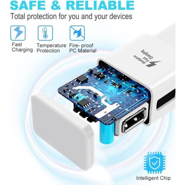 Laddare + kabelpaket för UMIDIGI G5A Snabbladdare Ultrakraftig och snabb NY GENERATION 3A med USB-Typ C-KABEL