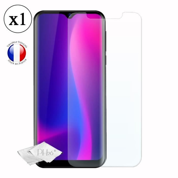 Super Pack Stötsäker flerfärgad stötfångarfodral för Blackview A60 med 1 MAXIMAL Hårdhet Skyddande härdat glas