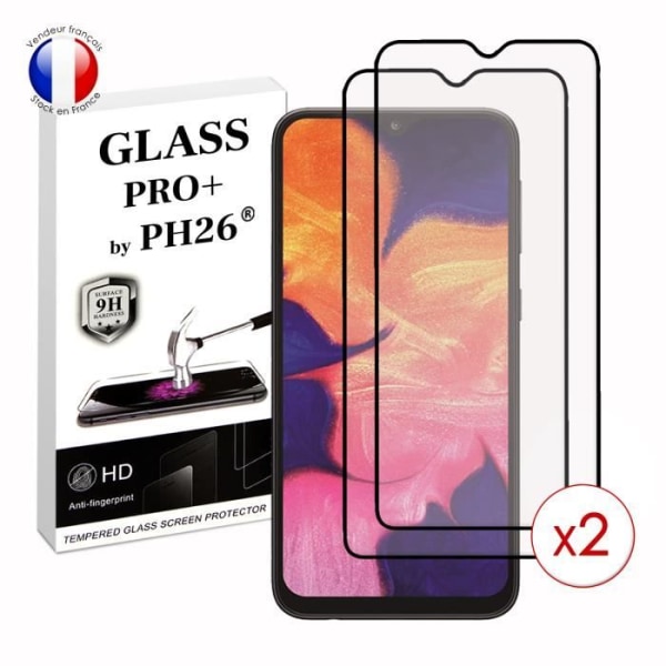 Pack 2 HELA skyddsfilmer för Samsung Galaxy A10 i ultrabeständigt härdat glas (maximal hårdhet) Vit
