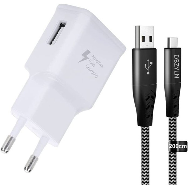 Oplader + kabelpakke til Vivo Y01A Hurtigoplader Ultra-kraftig og hurtig NY GENERATION 3A med Micro-USB-KABEL