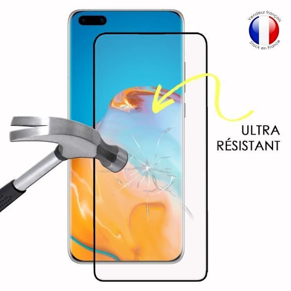 Paket med 2 HELA skyddsfilmer för Huawei P40 Pro i ultrabeständigt härdat glas (maximal hårdhet) Vit