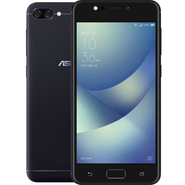 Taske til Asus Zenfone 4 Max ZC520KL - PH26® - Ekstra slank - Eco Læder - Magnetisk lukning - Blå