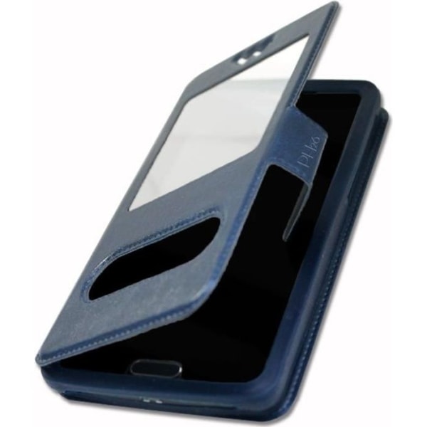 Coque - Xiaomi - 11 Lite 5G NE - Syntetiskt läder - Extra slim - Magnetisk stängning Blå