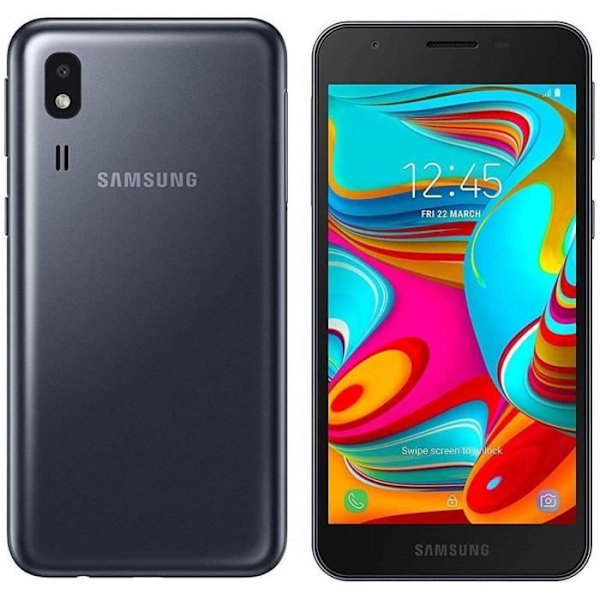 Coque Ekstra Slim - GULD - Samsung Galaxy A2 core - Syntetisk læder - Magnetisk - Fleksibel Guld