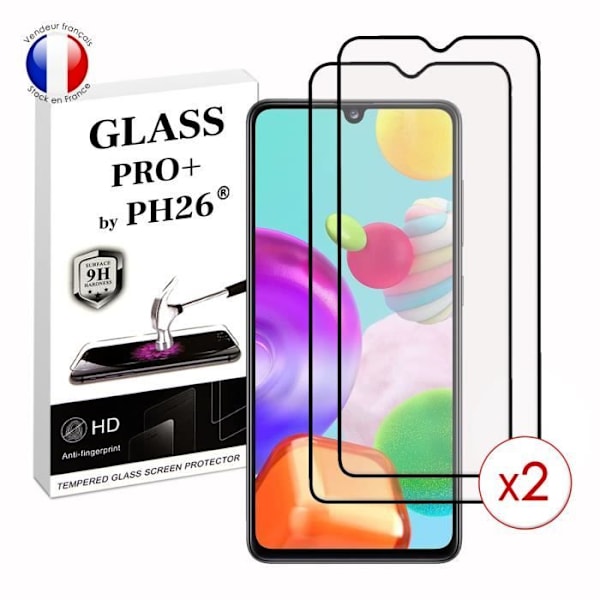Paket med 2 HELA skyddsfilmer för Samsung Galaxy A41 i ultrabeständigt härdat glas (maximal hårdhet) Vit