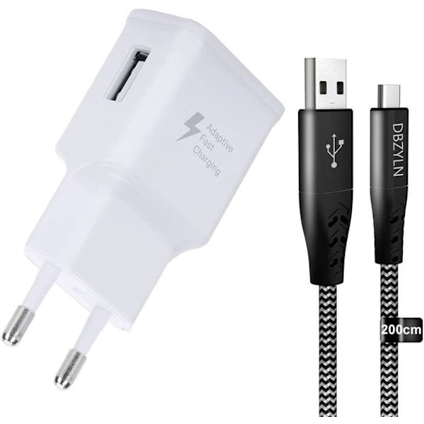 Pack Laddare + Kabel för Samsung Galaxy A34 5G Snabbladdare Ultrakraftig och snabb NY GENERATION 3A med USB-Typ C-KABEL