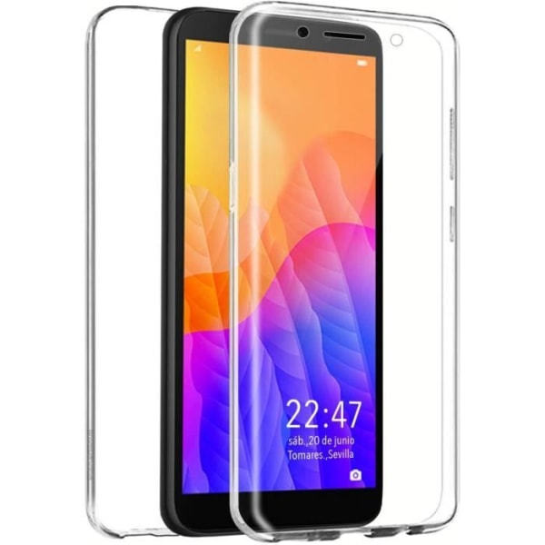 Planetmovill 360 etui kompatibelt med Huawei Y5P Dobbeltsidet 360 Silikone Forside + Bagside 100% Dual Hard TPU